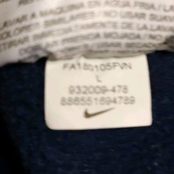 Men's Nike Hoodie Blue Pullover Swoosh Therma Dri Fit Sweatshirt Hoodie - Large - Picture 4 of 5